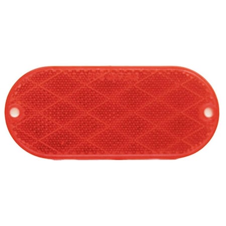 Infinite International Oval Trailer Reflector - Red 181386